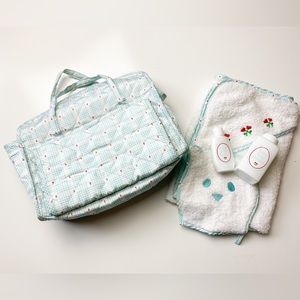 Vintage Bitty Baby Diaper Bag and Bath Set